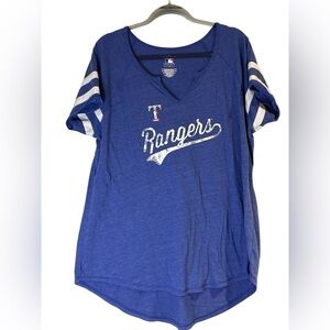 Torrid MLB Texas Rangers Blue Tee with split neck